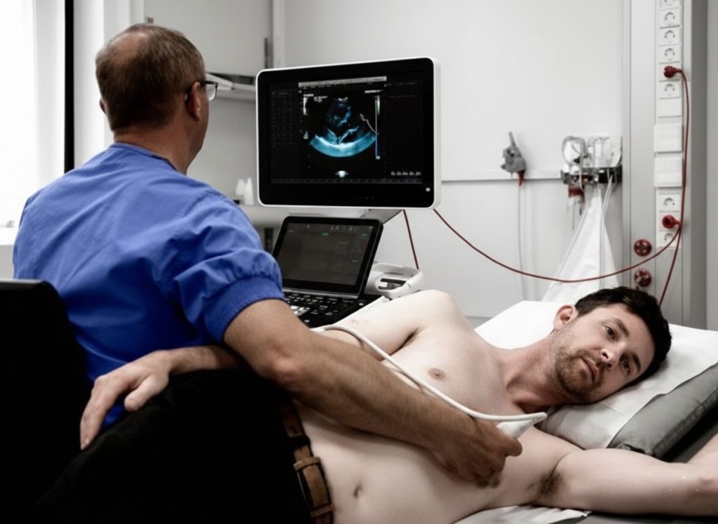 what does echo check, what is echo test, what does echo do, can echo detect heart attack