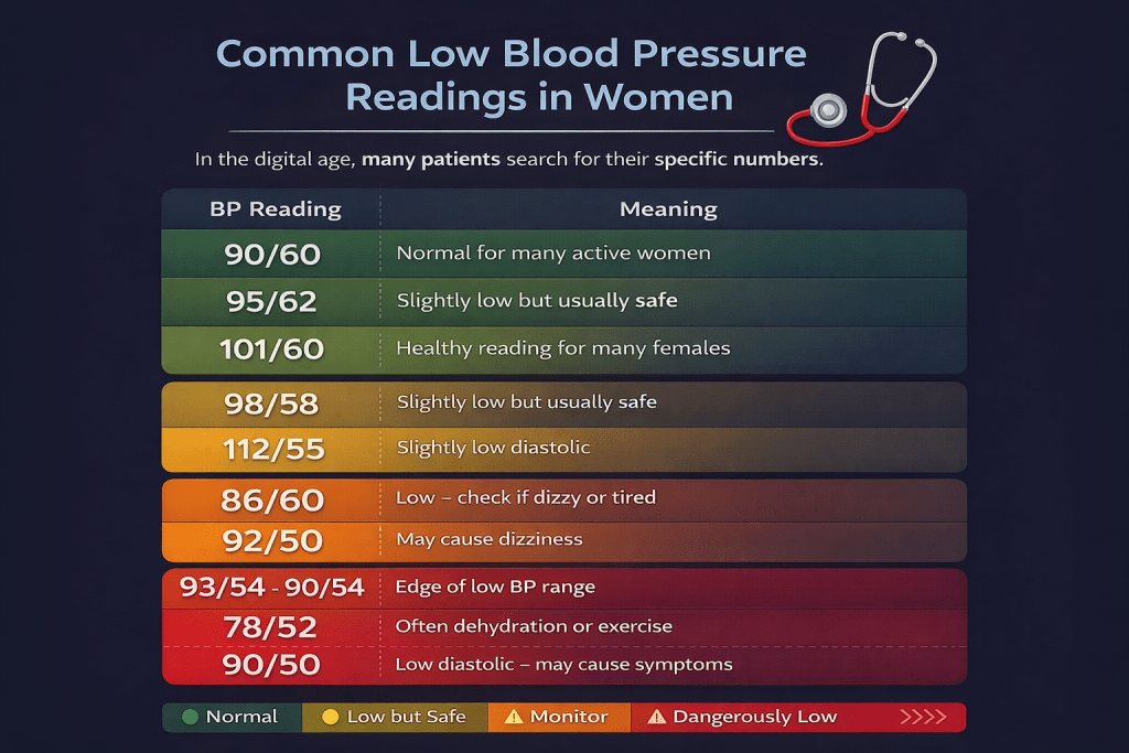 Causes of low BP in females
