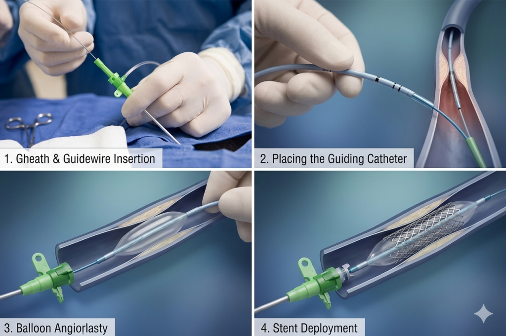 عملية القسطرة بالصور| كيف تتم عملية القسطرة القلبية خطوة بخطوة؟