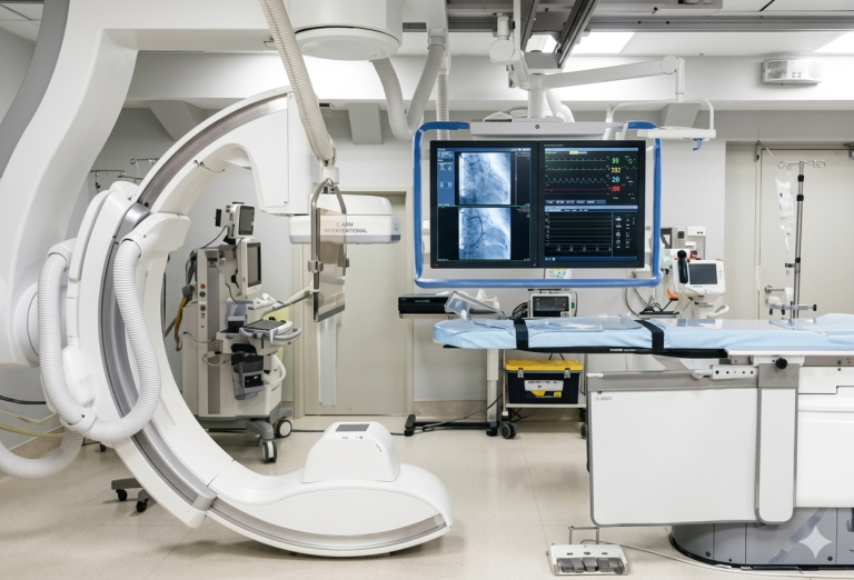 صور مرحلة التعقيم قبل القسطرة القلبية