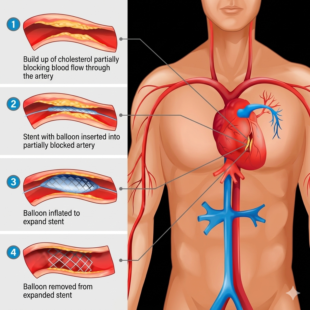 كيف تتم عملية القسطرة القلبية بالصور